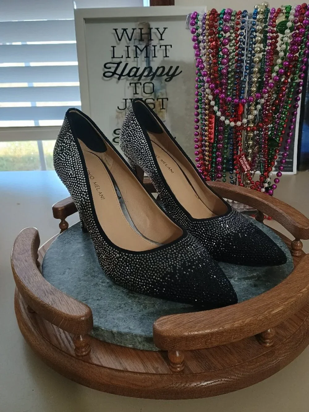 Antonio Melani MCBETH Rhinestone Ombre Heels Size 10M